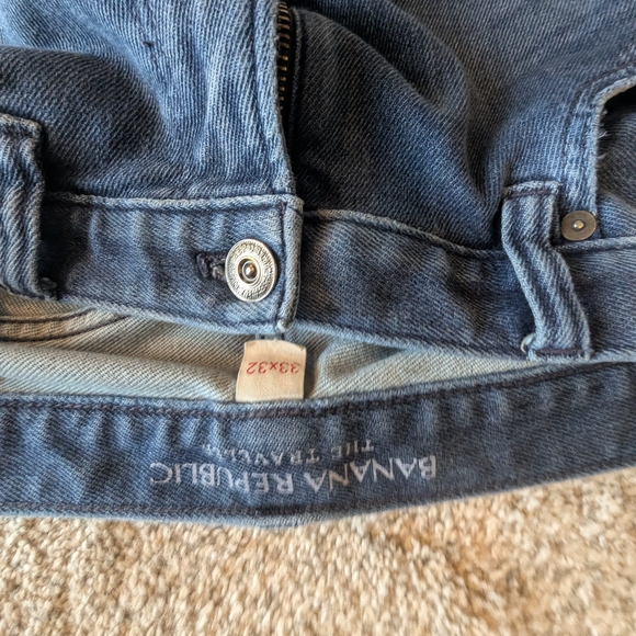 Banana Republic Traveler 33x32 Slim Distressed Style Jeans - Picture 2 of 8